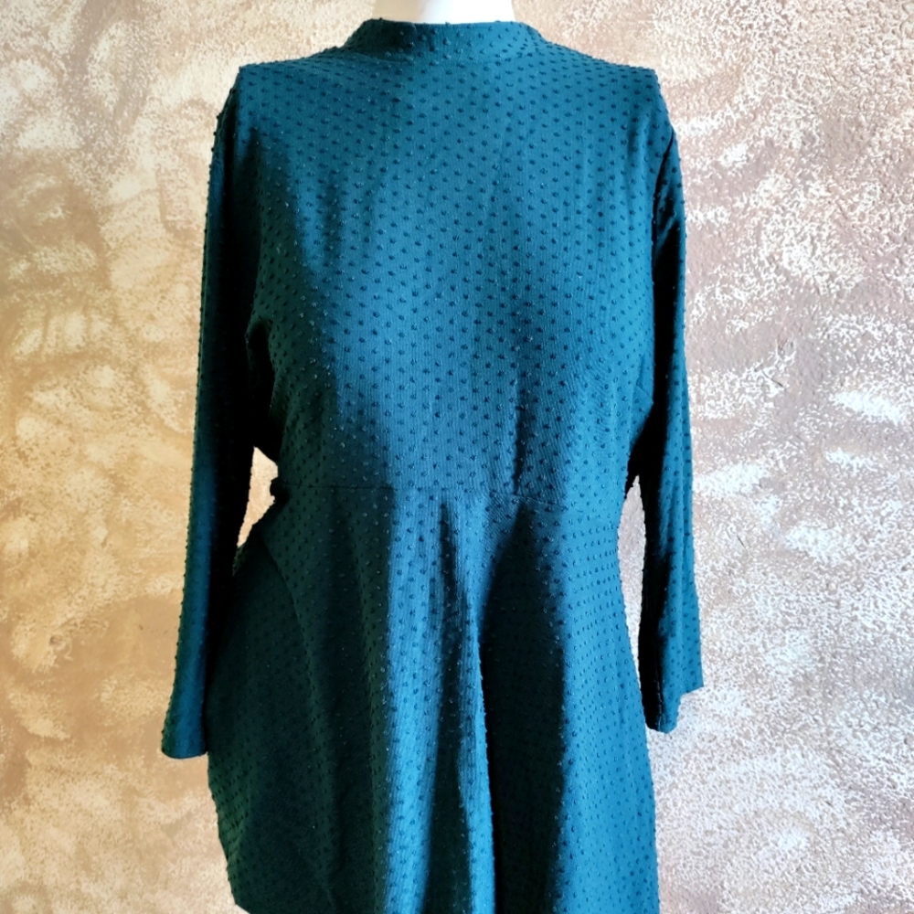 Maternity Mock Neck Teal Top